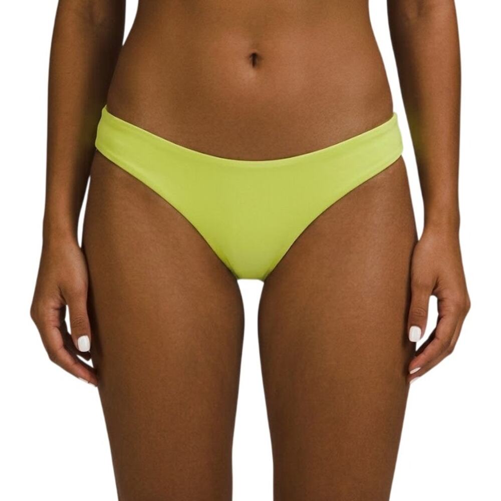 L Space Sandy Cheeky Bikini Bottom Green Low Rise Seamless Women Large NWT